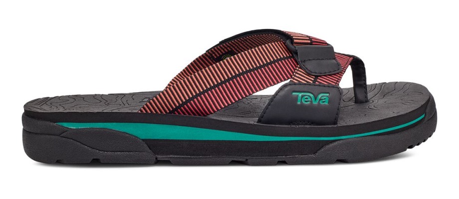 Teva Black-Roccoco Red Revive 95 Slide